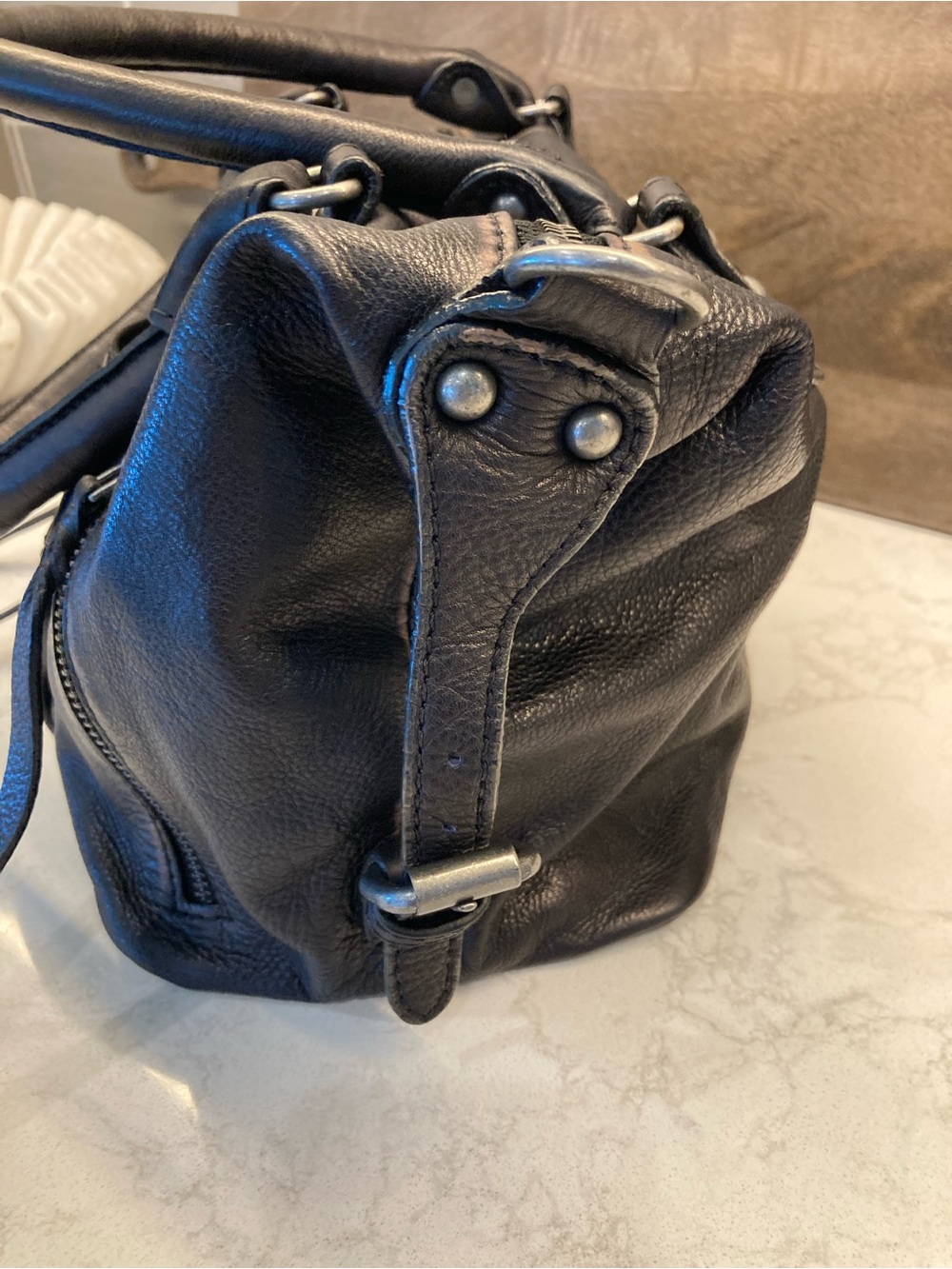FREE PEOPLE We the Free Baby Emerson Leather Tote Bag in Black w/Mini Emerson - Picture 5 of 12